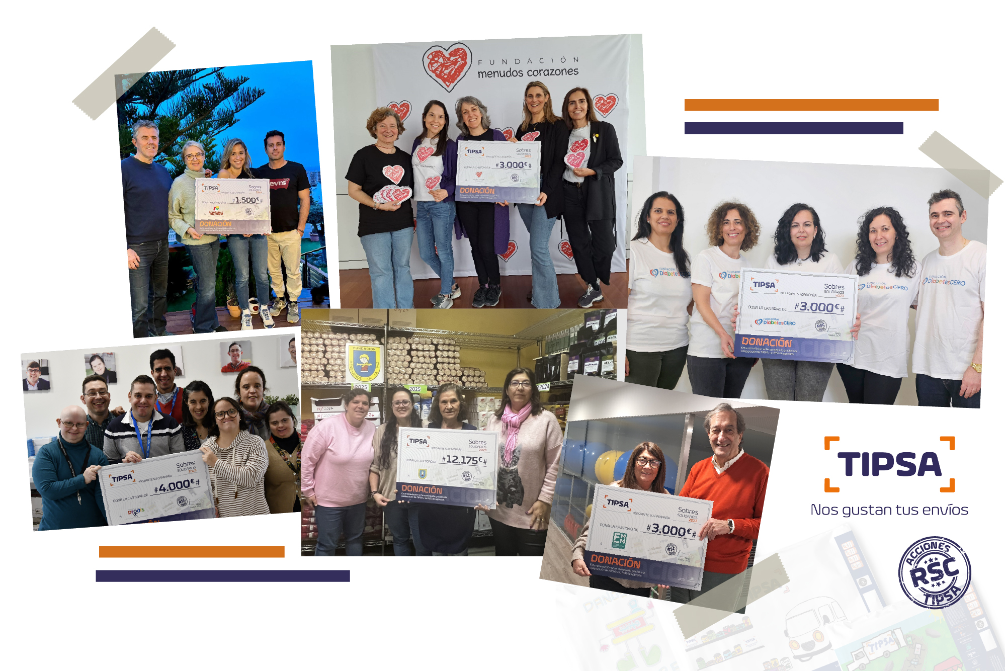 La octava edición de los Sobres Solidarios de TIPSA finaliza con una donación de cerca de 40.000€ a siete ONGs