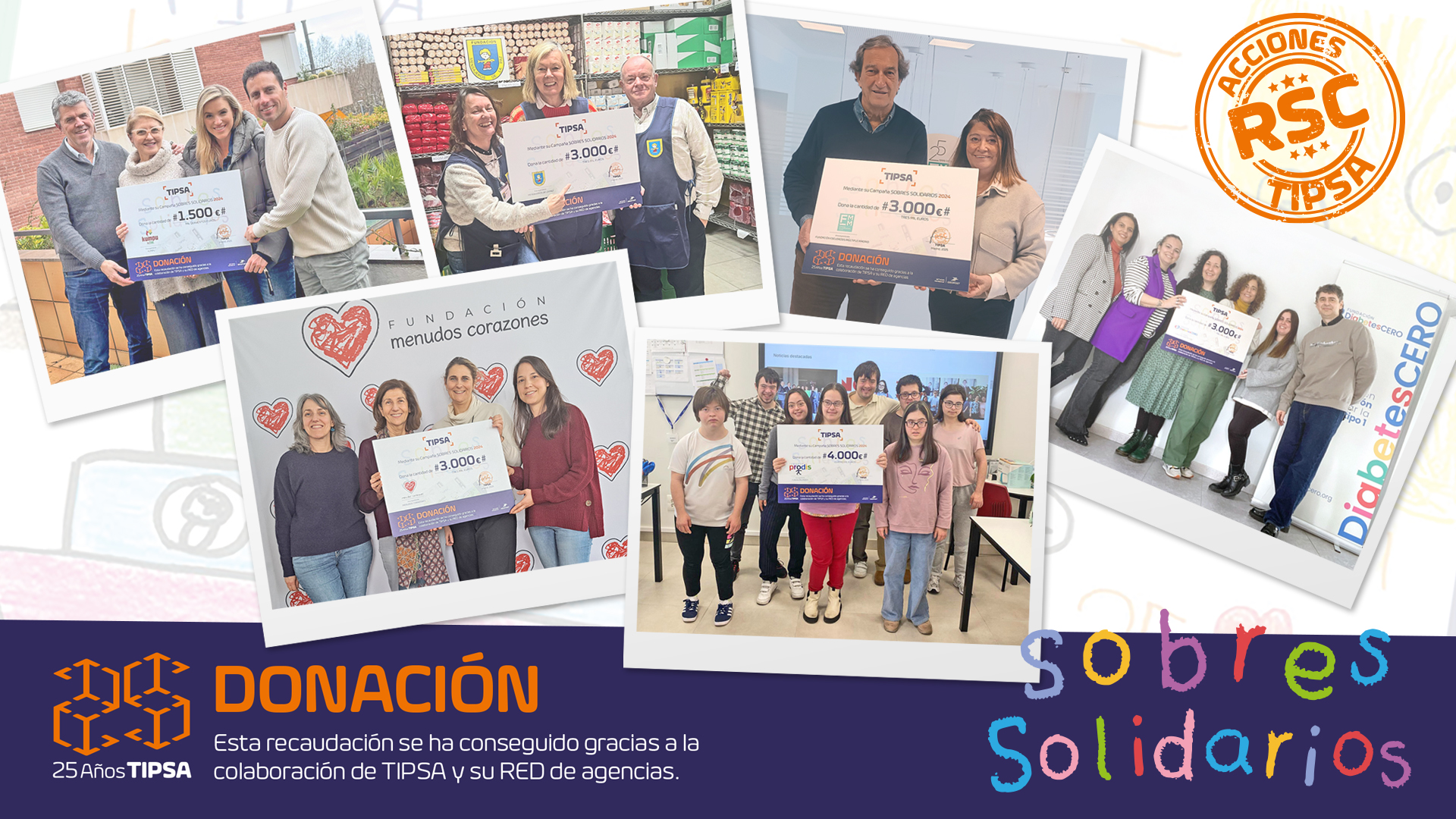 TIPSA concluye la novena edición de su Campaña Sobres Solidarios con una donación de cerca de 40.000€